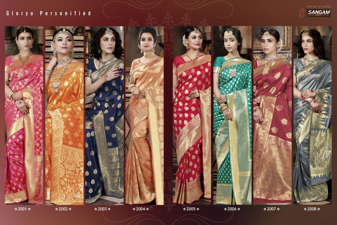 Sangam Padmakshi Latest Heavy fancy Festive Wear Banarsi Silk Sarees Collection